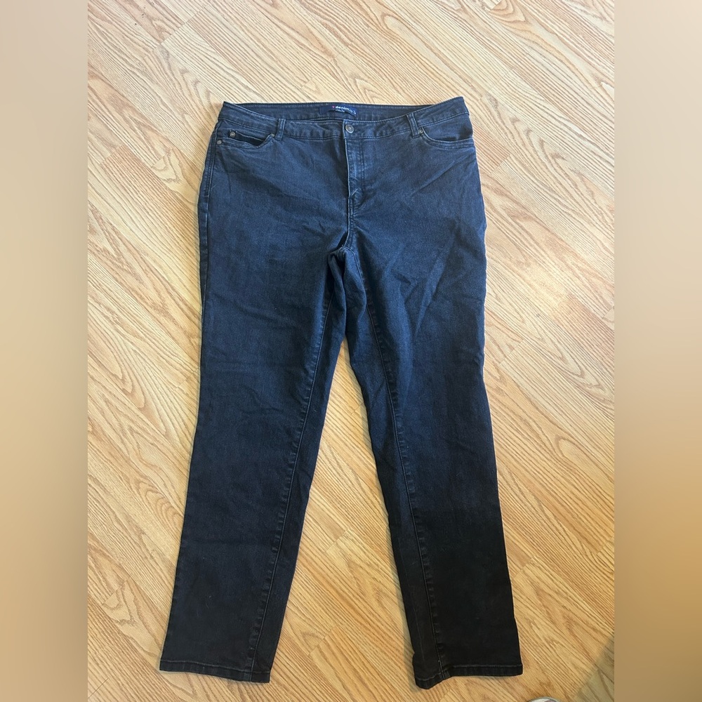 Denim 24/7 Black Straight Leg Jeans